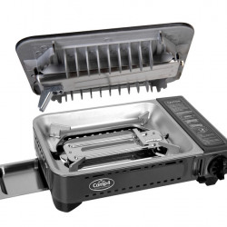 Gas cartridge stove with ignition safety device Gourmet Grill