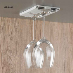 Stemware holder, set of 2, beige-grey, for 2 glasses up to Ø 86 mm