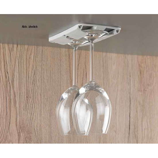 Stemware holder, set of 2, beige-grey, for 2 glasses up to Ø 86 mm