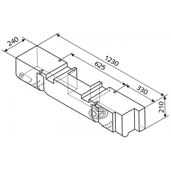Water tank for Volkswagen T4 1990-2003 - 53 l - EV 1104