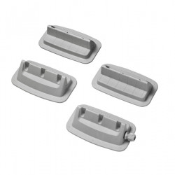 Solar mounting kit, 4-piece set with integrated roof feed-through, grey