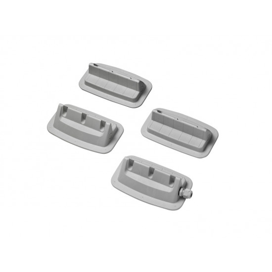 Solar mounting kit, 4-piece set with integrated roof feed-through, grey