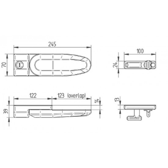 Door lock Inside-Out Lock G2; for body doors