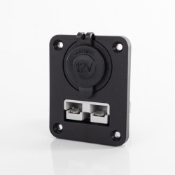 Mounting panel with 12V power socket and 50A connector (Anderson style)