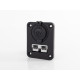 Mounting panel with 12V power socket and 50A connector (Anderson style)