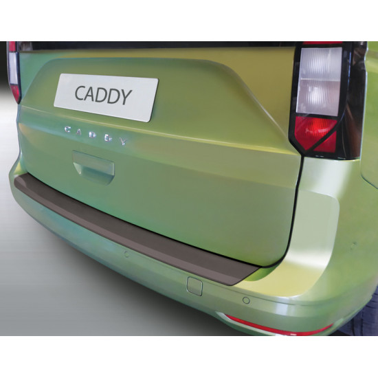 ABS loading sill protector for VW Caddy V - with black plastic bumper