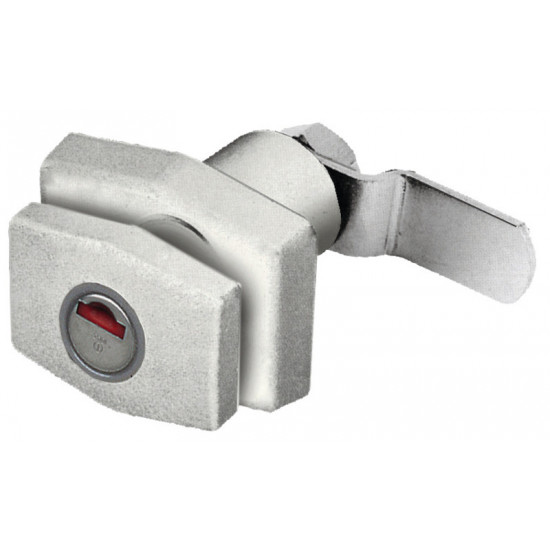 Rectangular white flap lock without cylinder and key