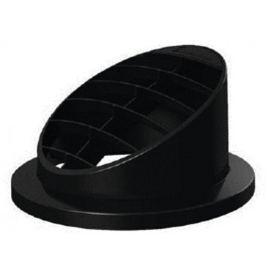 Air vent, high 30° for auxiliary heater. Airtronic D2, Ø50/60mm, black