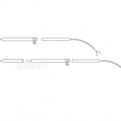 Steel tension rod/roof support rod 110-160cm, 2-piece
