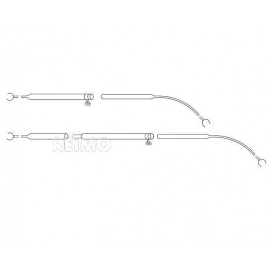 Steel tension rod/roof support rod 110-160cm, 2-piece