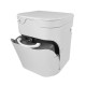 Compact composting toilet with electric agitator - White - Version 4