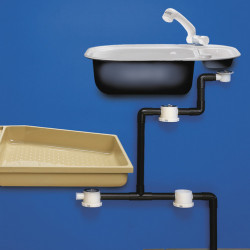 90° angle for wastewater system