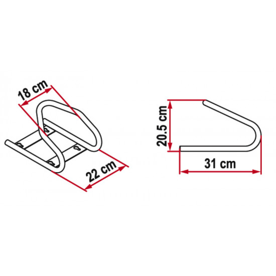 MotoWheel Chock Front - Front Wheel Locking System