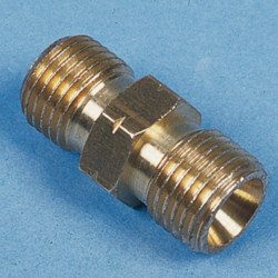 Coupling for gas hose - 1/4" male thread on both sides