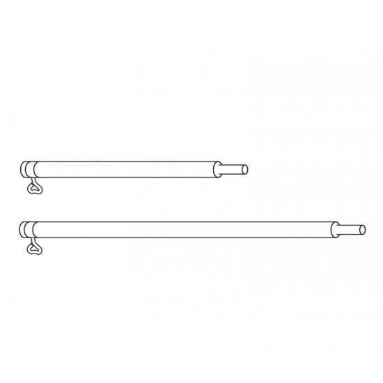 Extension bar, aluminum, 1.0m long