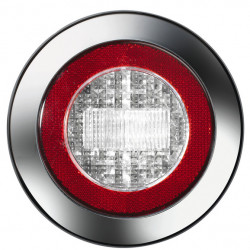 LED reversing light with reflector 12V 3W clear IP67, 500 mm cable