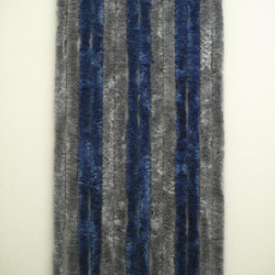 Fleece curtain 56x205 grey/dark blue for motorhomes and caravans