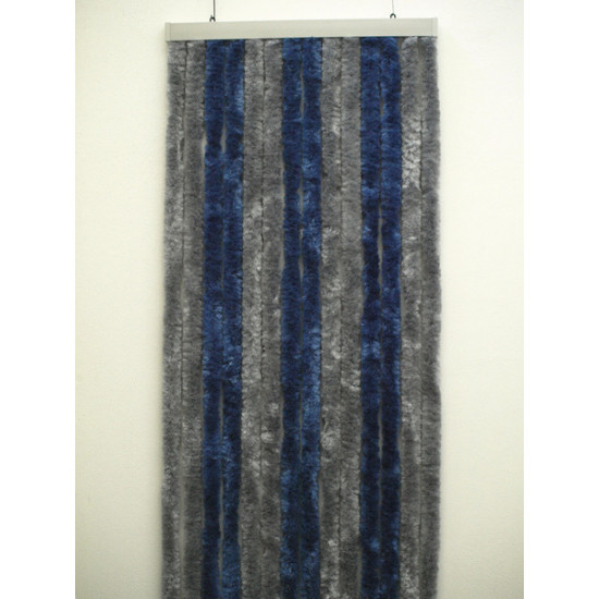 Fleece curtain 56x205 grey/dark blue for motorhomes and caravans