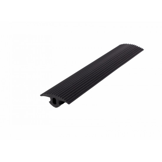 Ribbed cover profile - 2 m length - Black