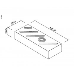 Lilie Universal Tank natural, 78L, H200xW1000xL400mm