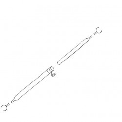 Tensioning rod. Aluminum 1.2-2.05m