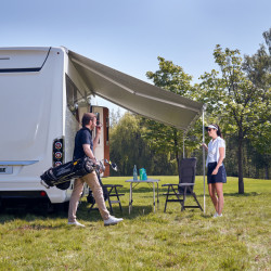 Omnistor 9200 roof awning - White Housing 4 m in Sapphire Blue