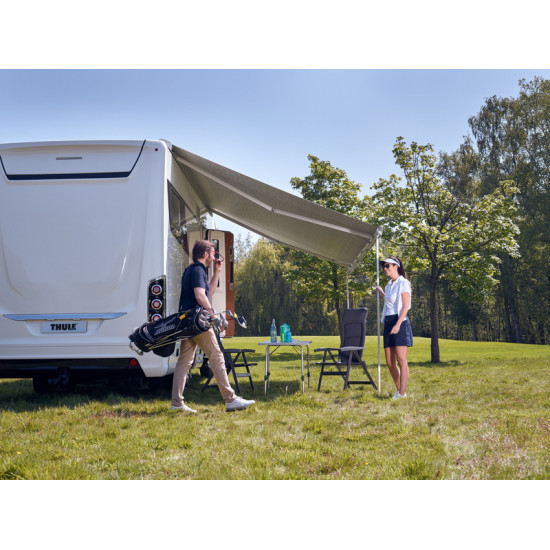 Omnistor 9200 roof awning - White Housing 6 m in Sapphire Blue