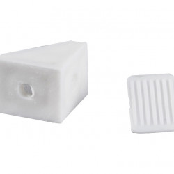 Mini furniture connectors, 10 pieces (white), 2-hole