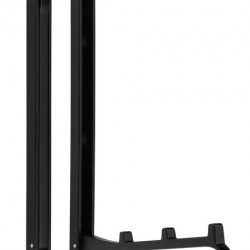 Coat rack folding hooks - double - matte black