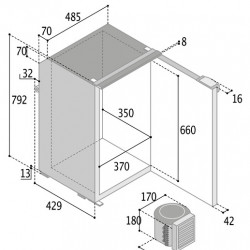 Compressor refrigerator C95L - 95 l - Black