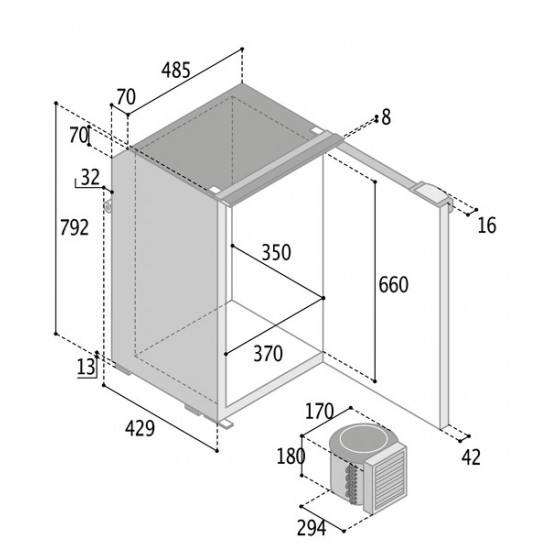 Compressor refrigerator C95L - 95 l - Black