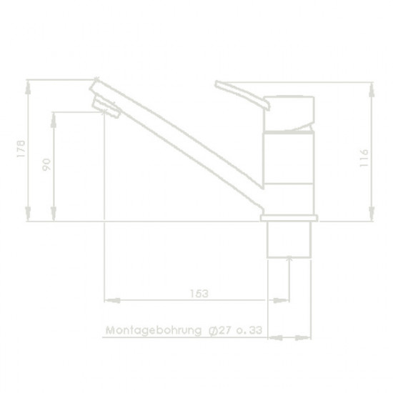 Contur E water fitting - with tap
