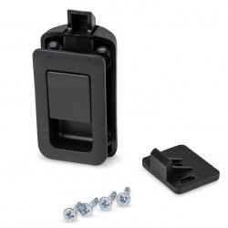Snap lock 36 x 59 mm for door thicknesses 12 - 18 mm - Matte Black