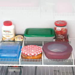 Purvario refrigerator strips in a set of 8 - light grey/anthracite