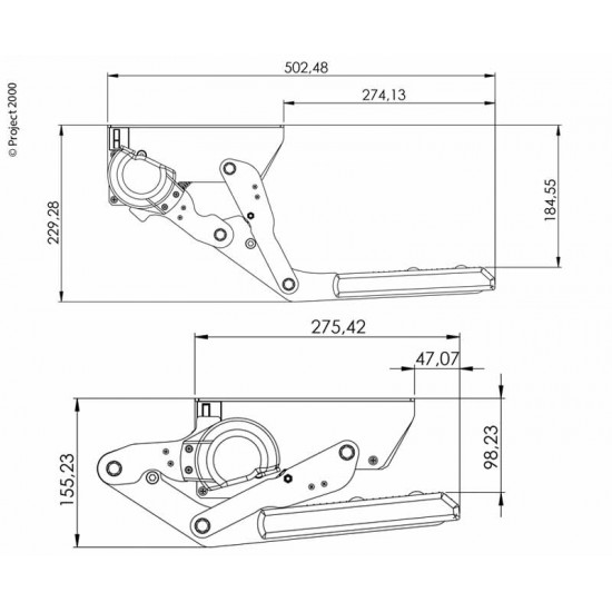 Series R electric step 460 mm 12V