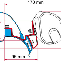 Fiamma Adapter F35 VW T5 California