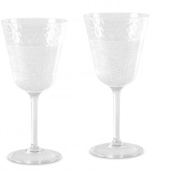 Wine glasses, set of 2, colors: transparent