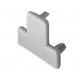 End cap connecting profile medium grey