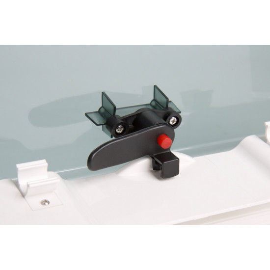 Aerodynamic roof vent including blackout blind and mosquito net - 40 x 40 cm
