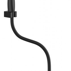 Single-lever mixer with shower set - matte black