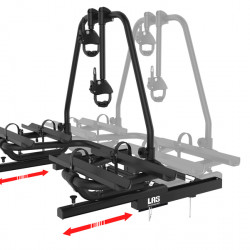 LAS BC260 bicycle carrier for 2 bicycles, black
