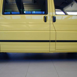 Side protection strip for VW T4 from 03/1996 short wheelbase, 6-piece set - Black