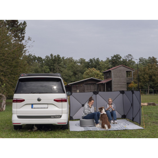 Smögen windbreak - 500 x 125 cm - Grey