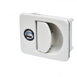 STS Kubus recessed handle lock for Zadi cylinder locks - White