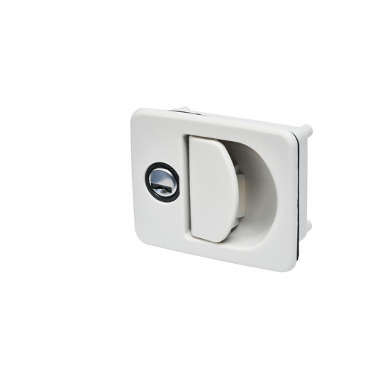STS Kubus recessed handle lock for Zadi cylinder locks - White