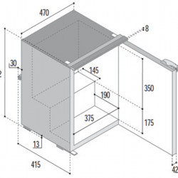 Compressor refrigerator C60i - 60 l - Black