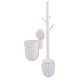 Toilet brush with suction cup, white