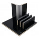 Furniture construction panel, high-gloss black - HPL laminate