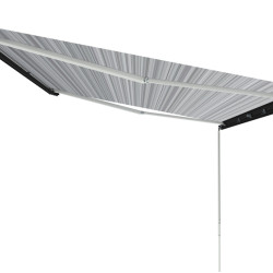 W 3400 x Abstract 2500mm FIAMMA Roof awning F80s, For vans and motorhomes, Housing colour: Black, Cloth colour: Royal Grey