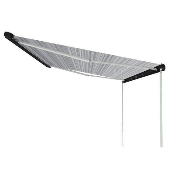 W 3400 x Abstract 2500mm FIAMMA Roof awning F80s, For vans and motorhomes, Housing colour: Black, Cloth colour: Royal Grey